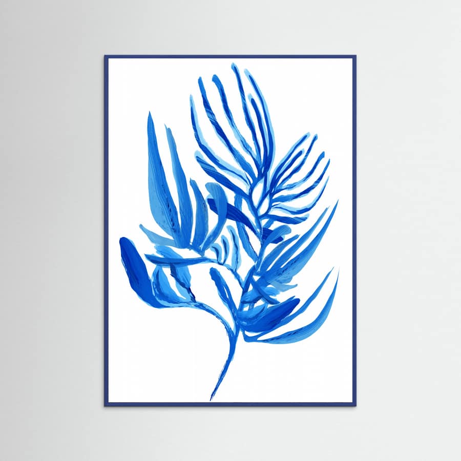 Blue Aquatic Plant Poster 6 – poster and art print