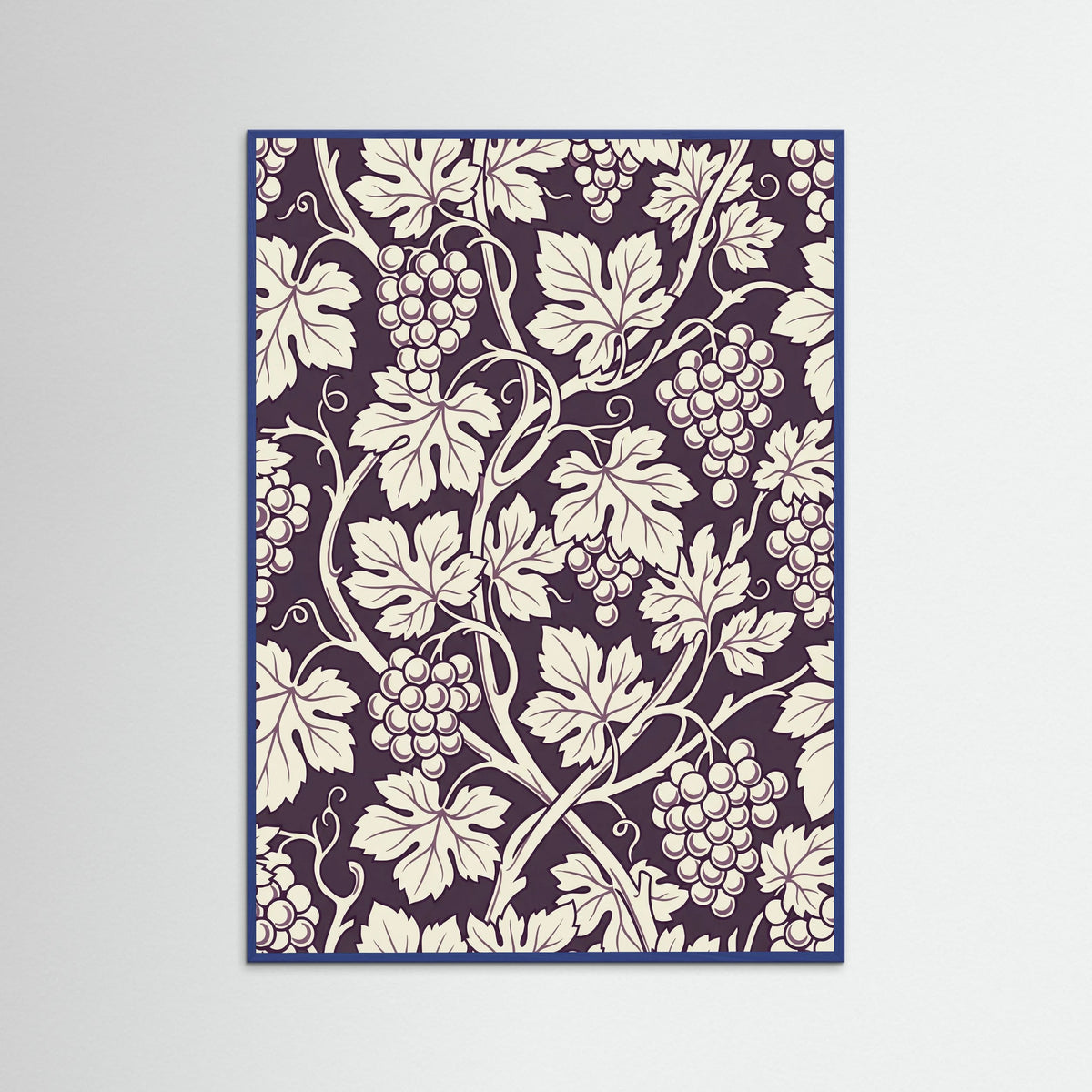 Blue Wood Blue Botanical Swirl