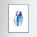 Blue Seashell On White Background No5 Poster – Poster und Kunstdruck