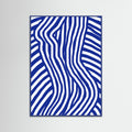 Blue Wood Blue and White Striped Nude Poster