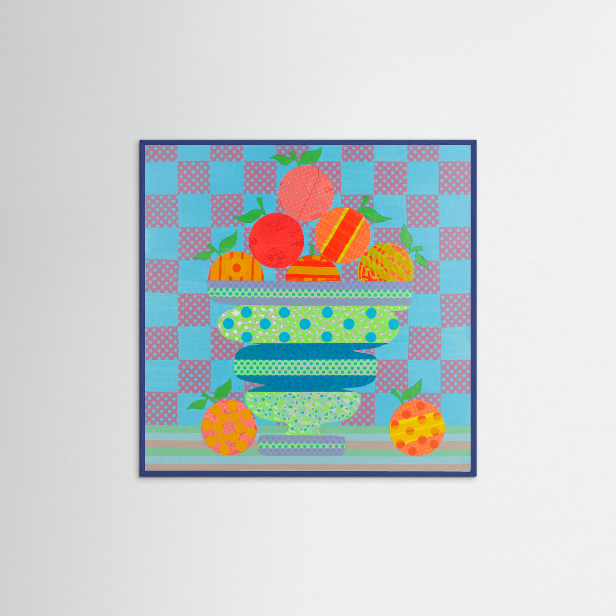 Blue Wood Blues and Oranges Poster