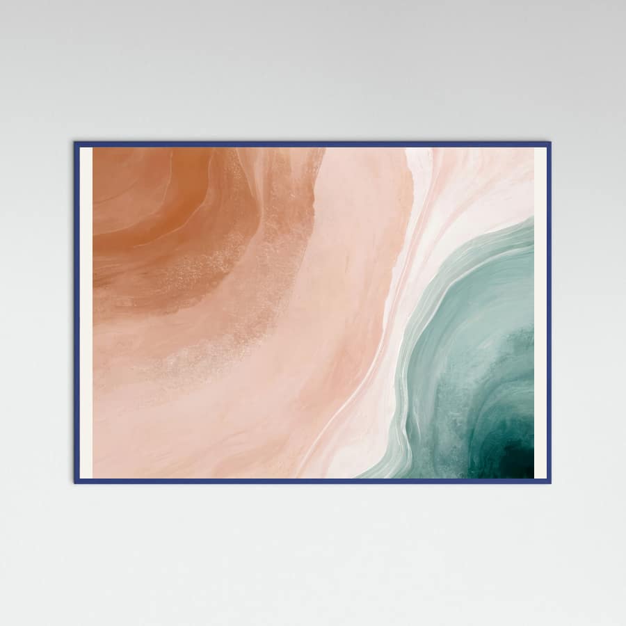 Blush Sand and Teal Sea Poster – plakat og kunsttryk