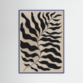 Blue Wood Bohemian Frond Abstract