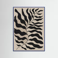 Blue Wood Bohemian Frond Abstract