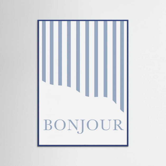 Póster Bonjour Stripes – póster e impresión artística