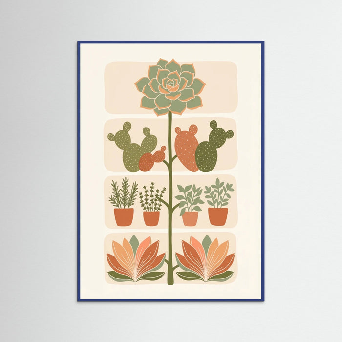Blue Wood Botanical Blocks