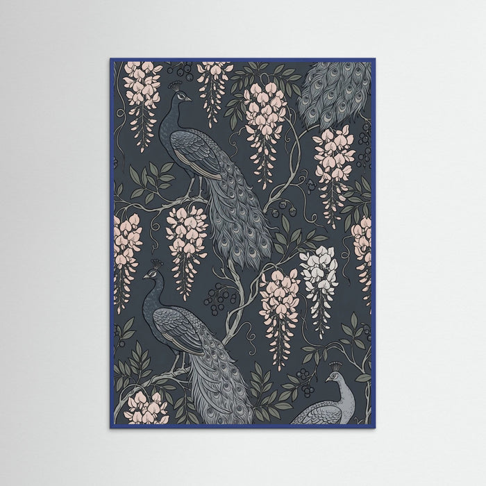 Blue Wood Botanical Elegance