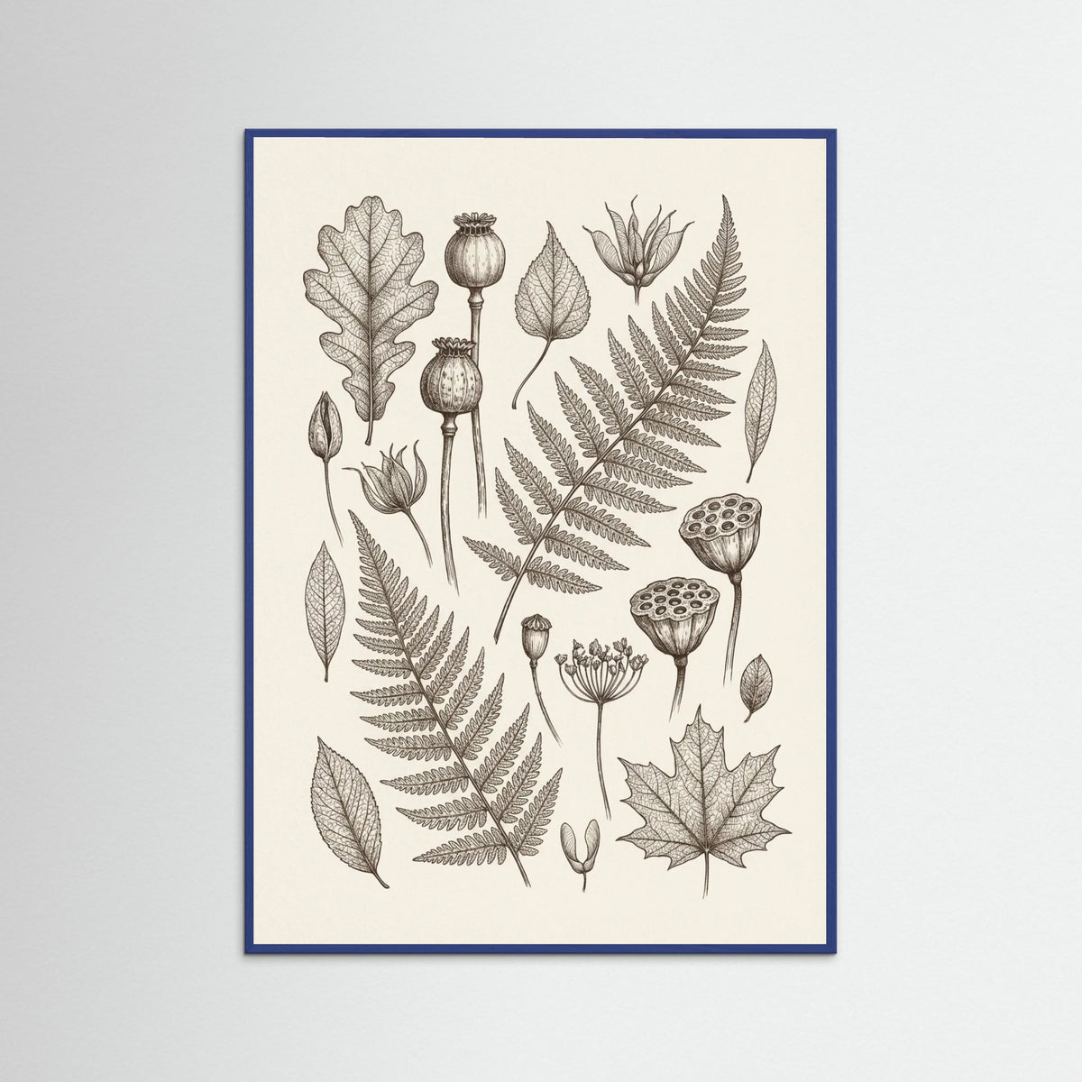 Blue Wood Botanical Intricacy