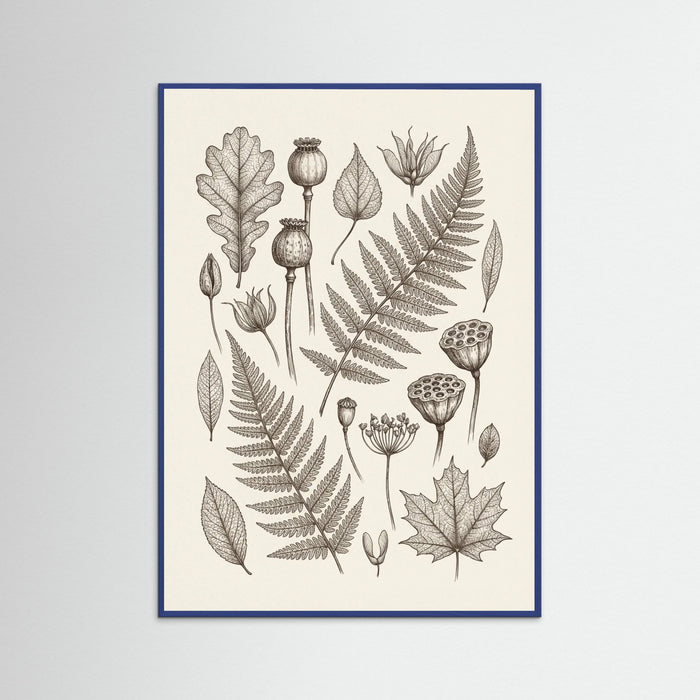 Blue Wood Botanical Intricacy