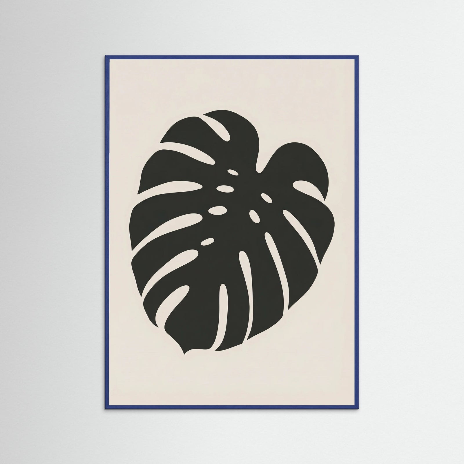 Blue Wood Botanical Silhouette