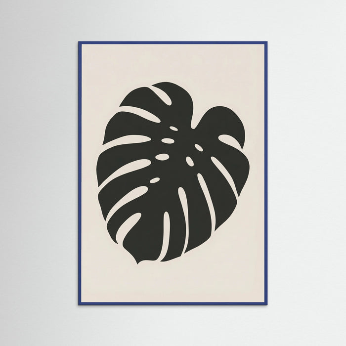Blue Wood Botanical Silhouette