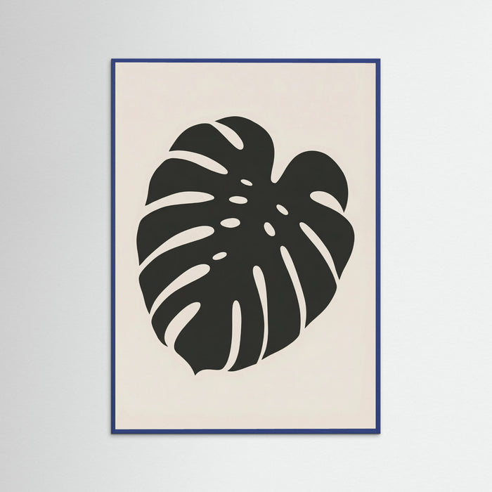 Blue Wood Botanical Silhouette