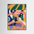 Blue Wood Boxes of Ribbons Poster