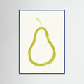 Blue Wood Brushstroke Apple Slice