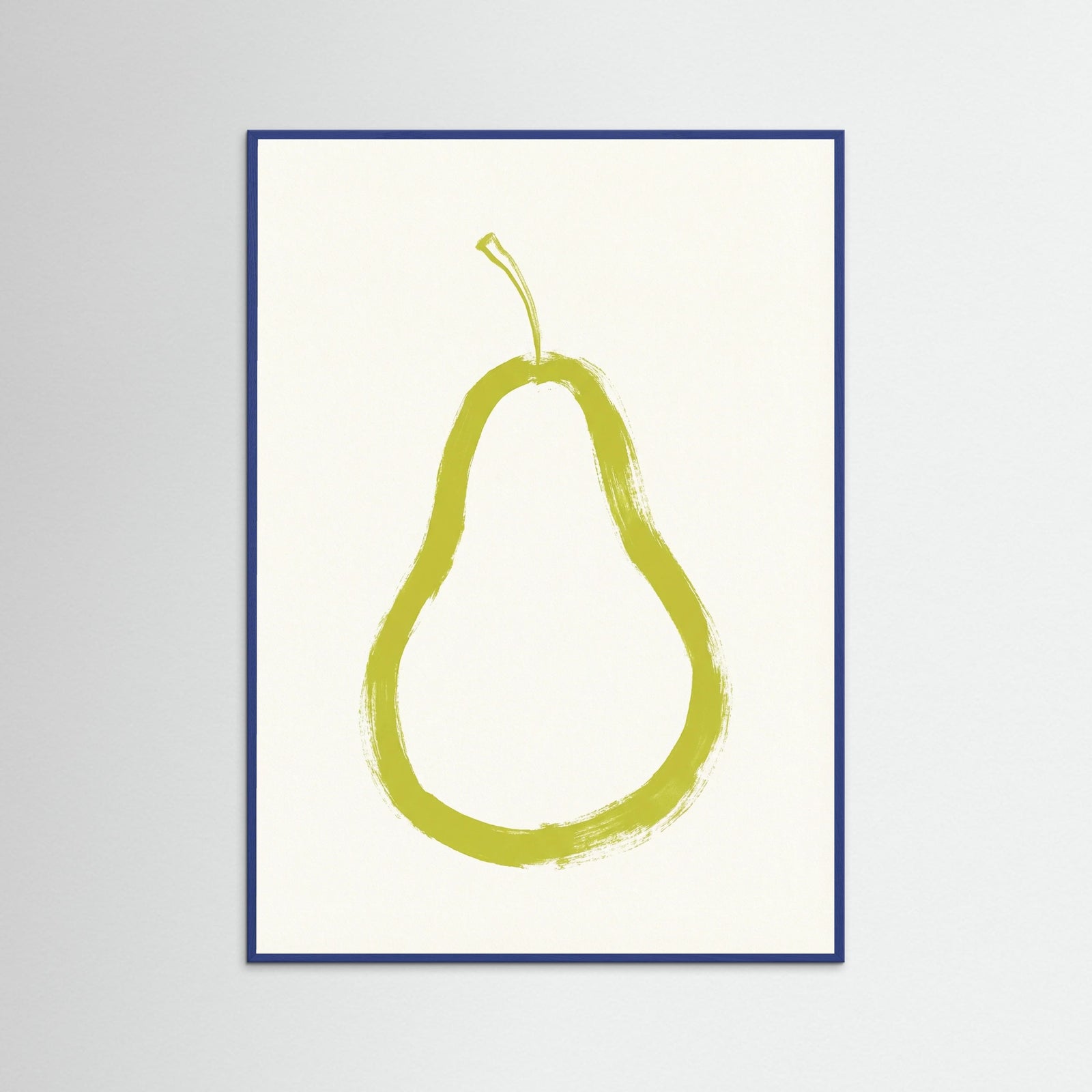 Blue Wood Brushstroke Apple Slice