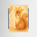 Blue Wood Calm Squirrel