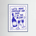 Plakat Champagne by the ocean – plakat i druk artystyczny