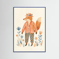Blue Wood Checkered Figure