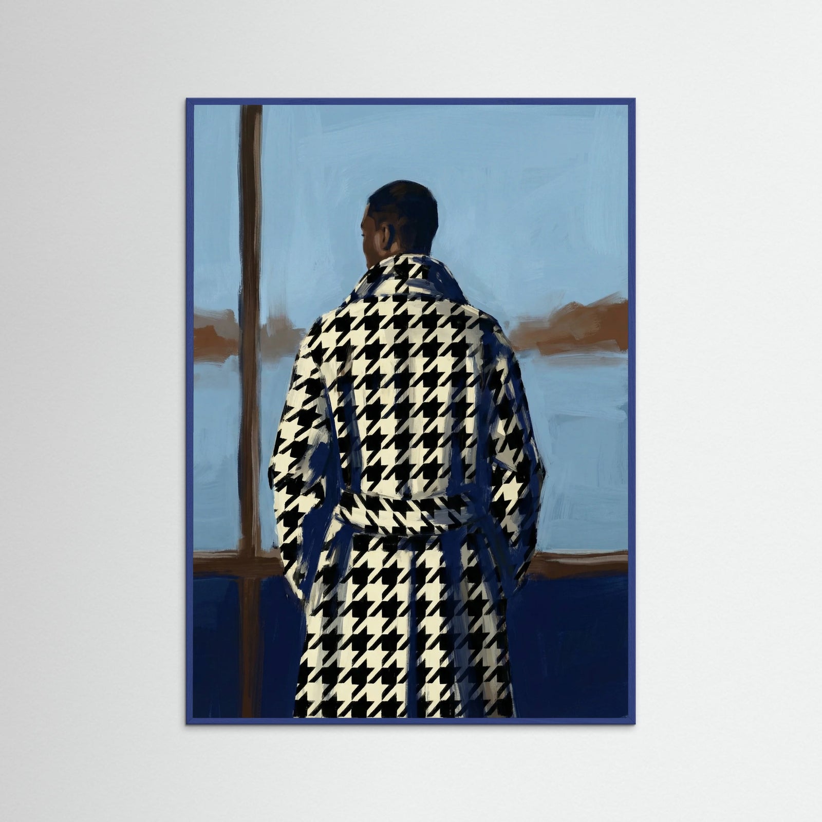 Blue Wood Checkered Solace