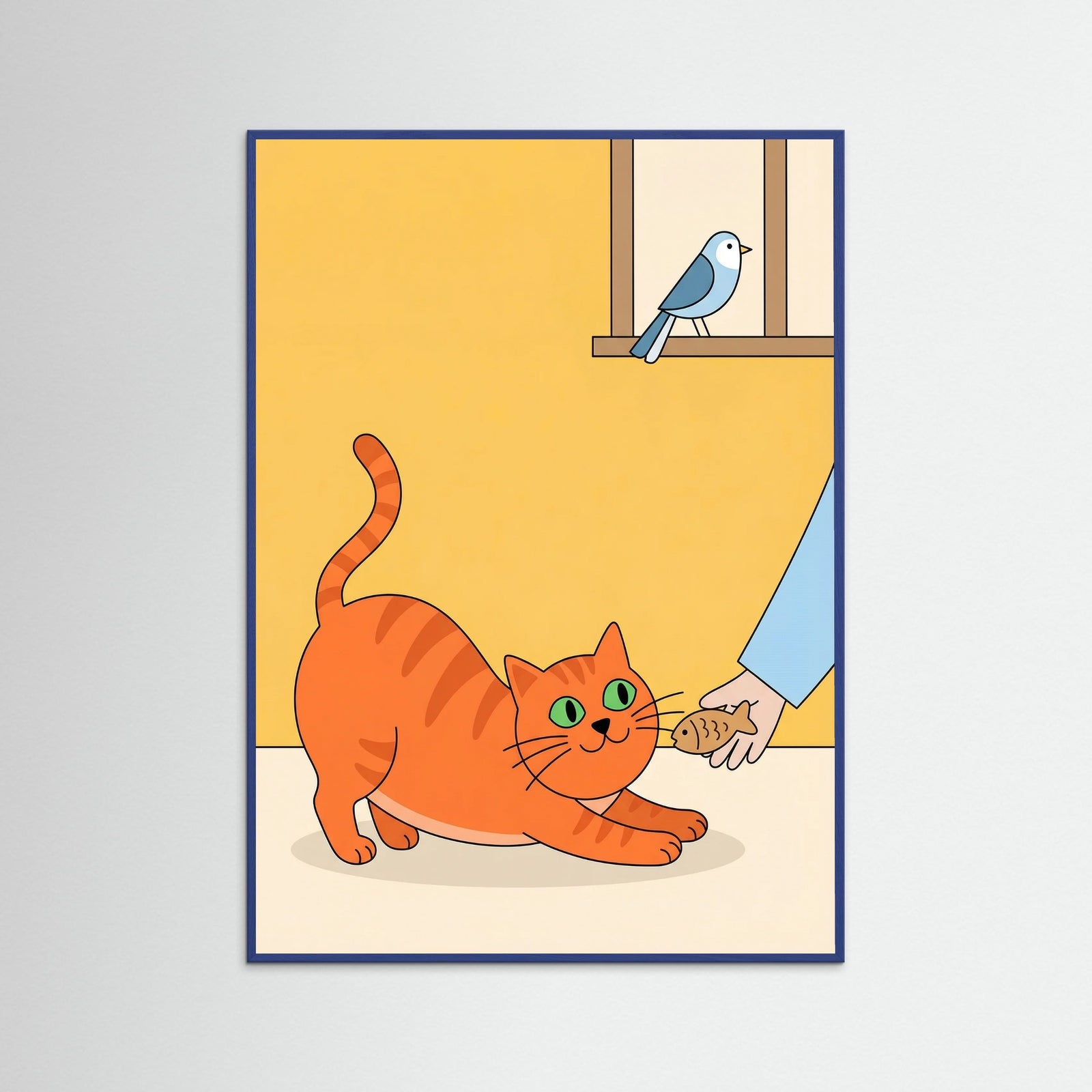 Blue Wood Childish Pet Love