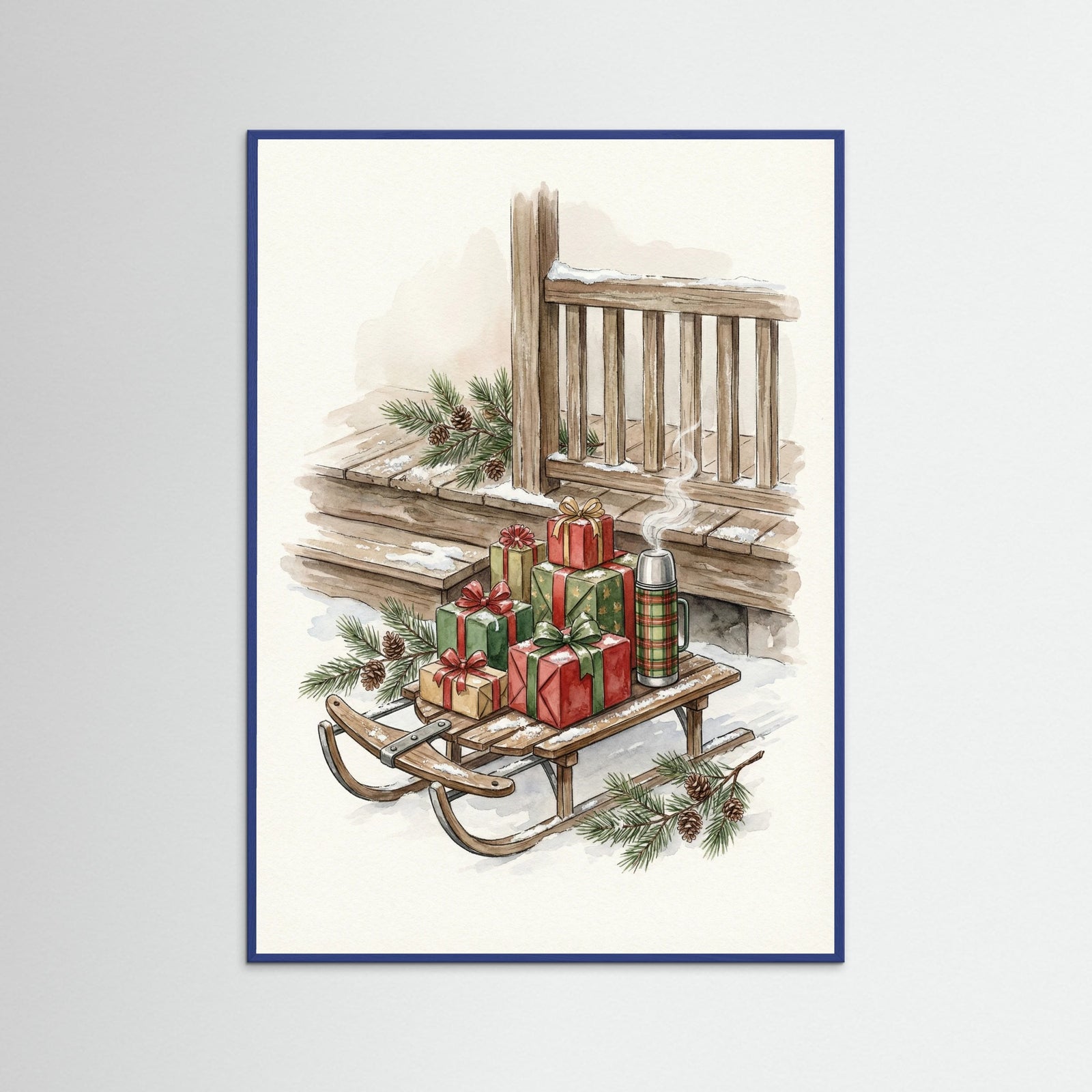 Blue Wood Christmas Drive