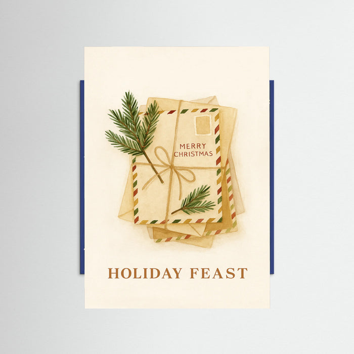 Blue Wood Christmas Post