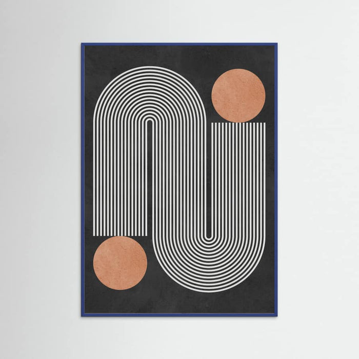 Circles on black background 1 Poster – poster and art print