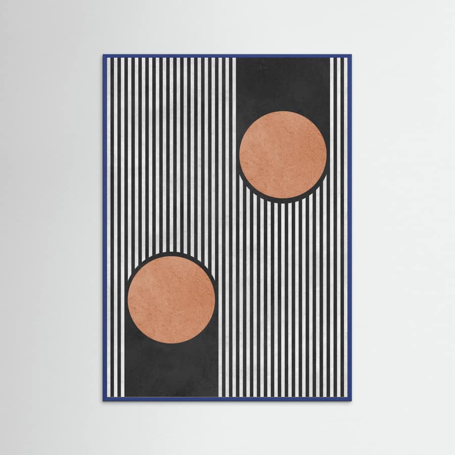 Circles on black background 2 Poster – poster and art print