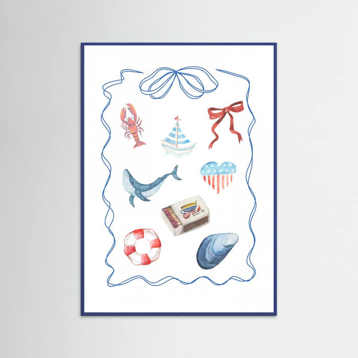 Coastal Collage Poster – poster and art print
