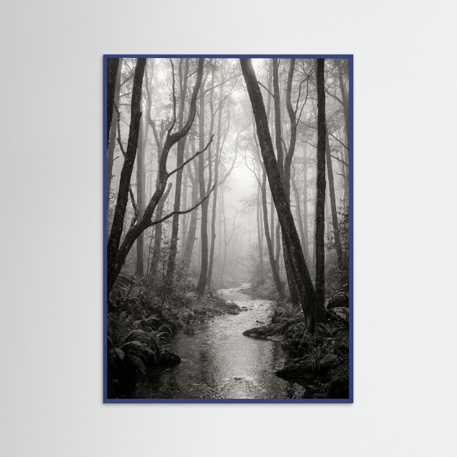 Blue Wood Coastal Serenity