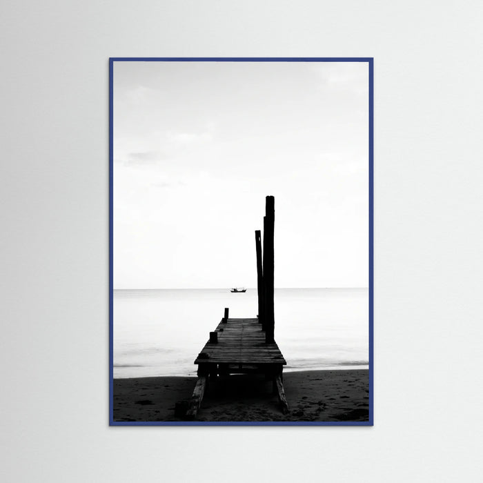 Blue Wood Coastal Silhouettes