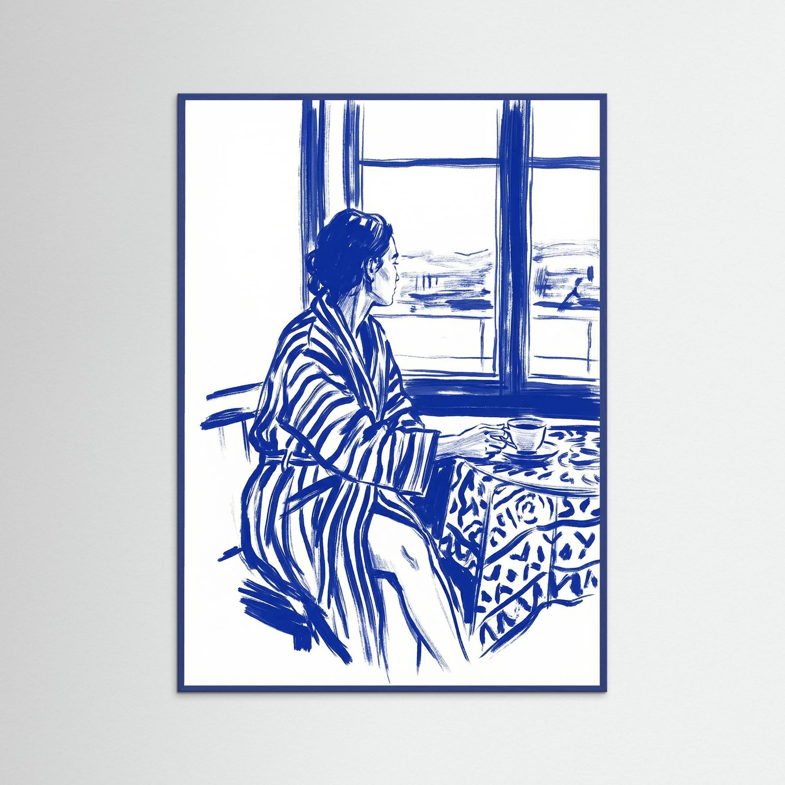 Blue Wood Cobalt Contemplation Blue