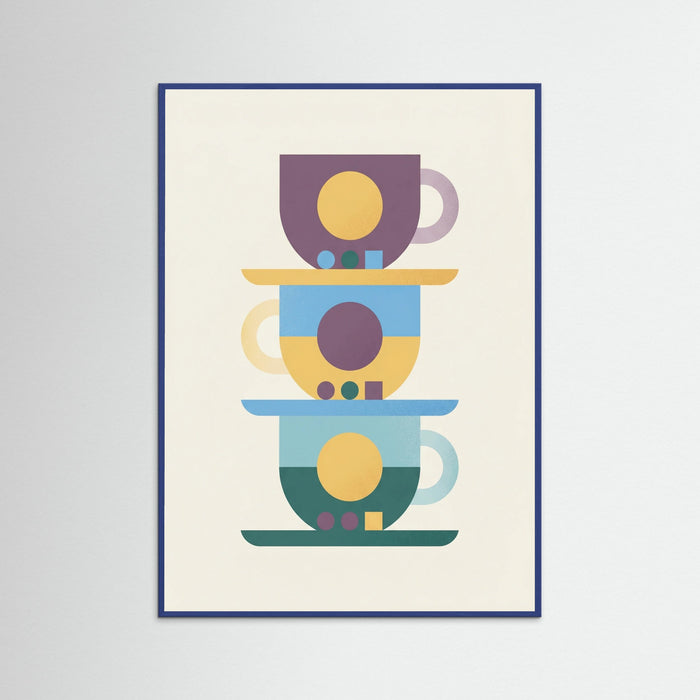 Blue Wood Coffee Pot Abstraction