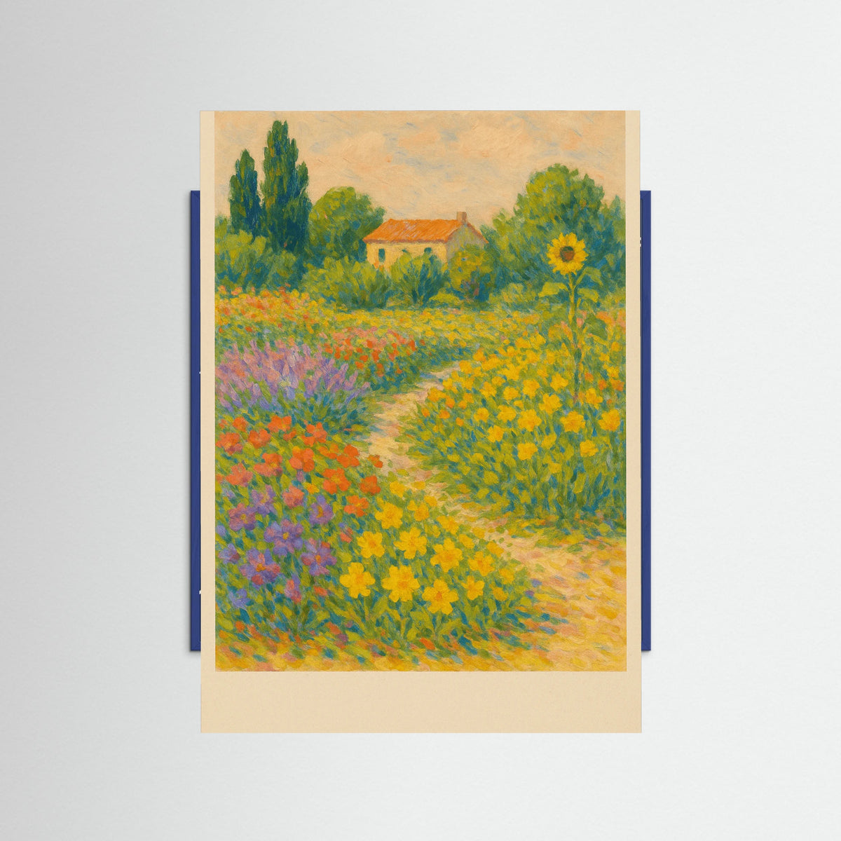 Blue Wood Colorful Horizon