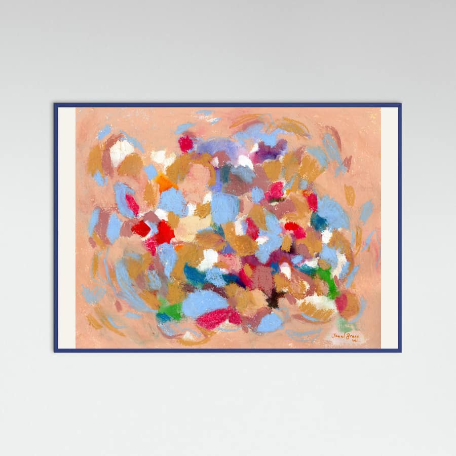Blue Wood Confetti Garden I Poster