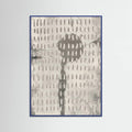 Blue Wood Contemporary Abstract In White and Grey Poster