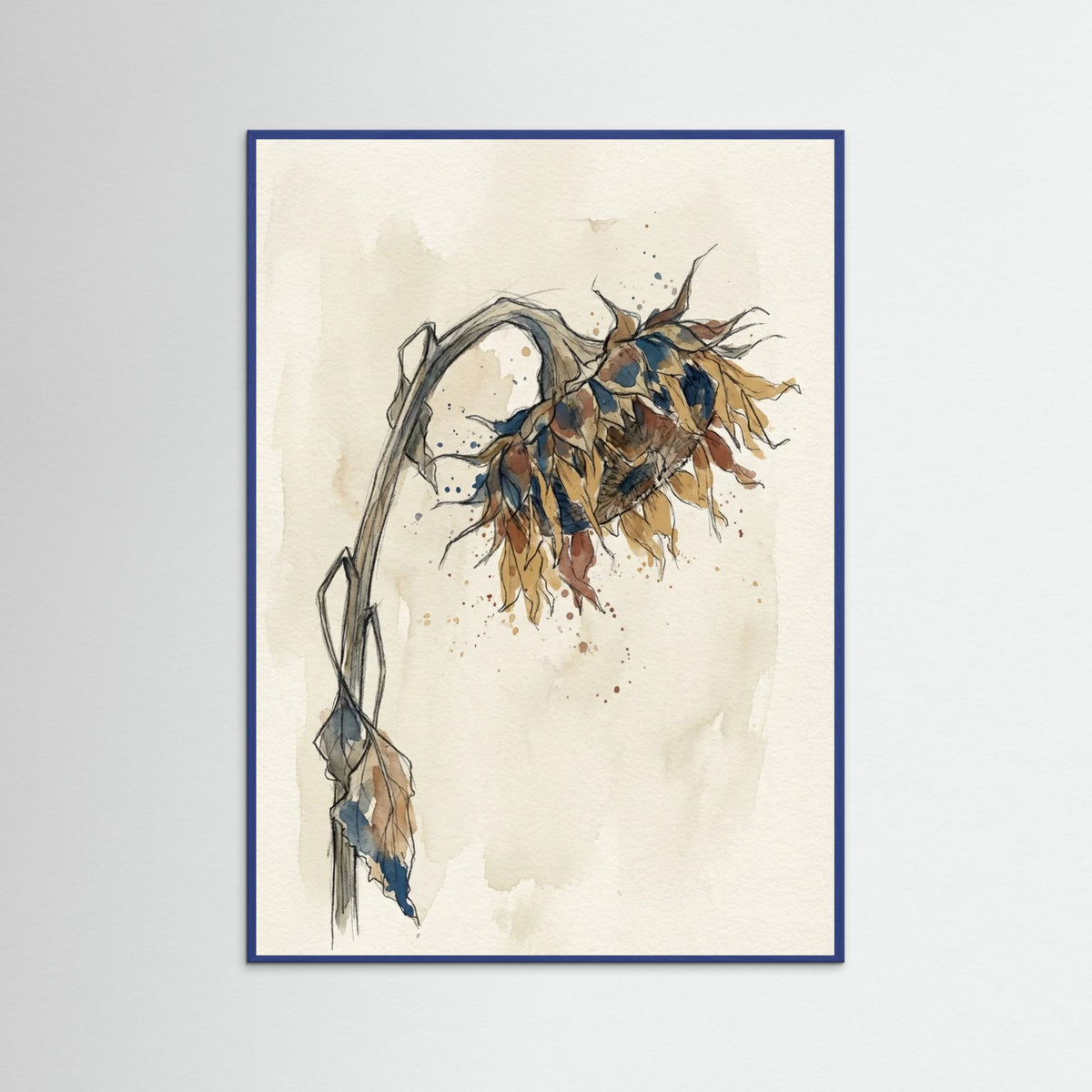 Blue Wood Contorted Recline