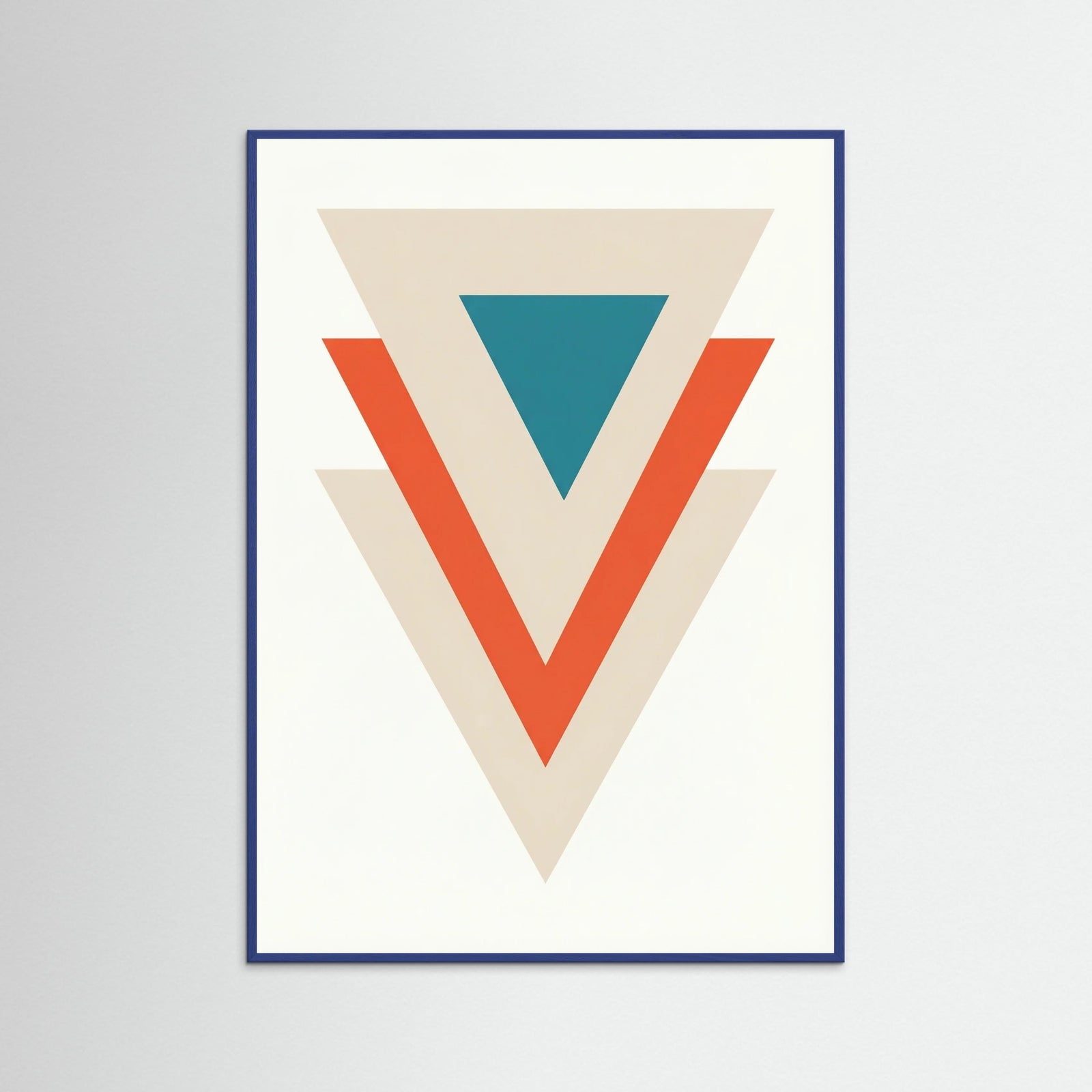 Blue Wood Contrasting Circles