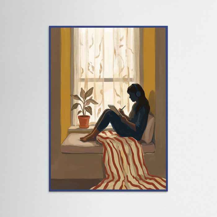 Blue Wood Cozy Coffee Read