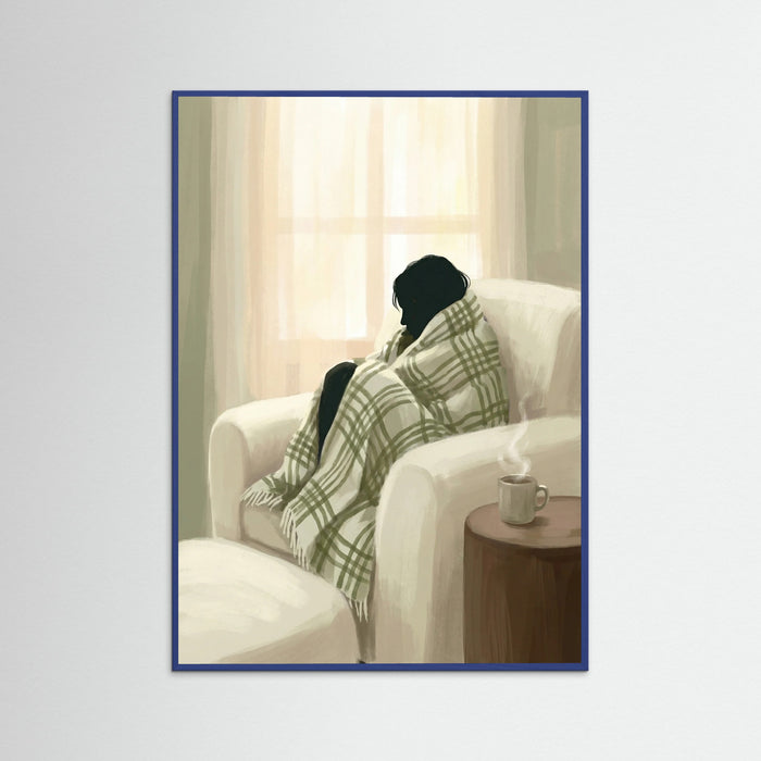 Blue Wood Cozy Embrace
