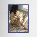 Blue Wood Cozy Morning Read