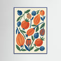 Blue Wood Crimson Bloom Rows