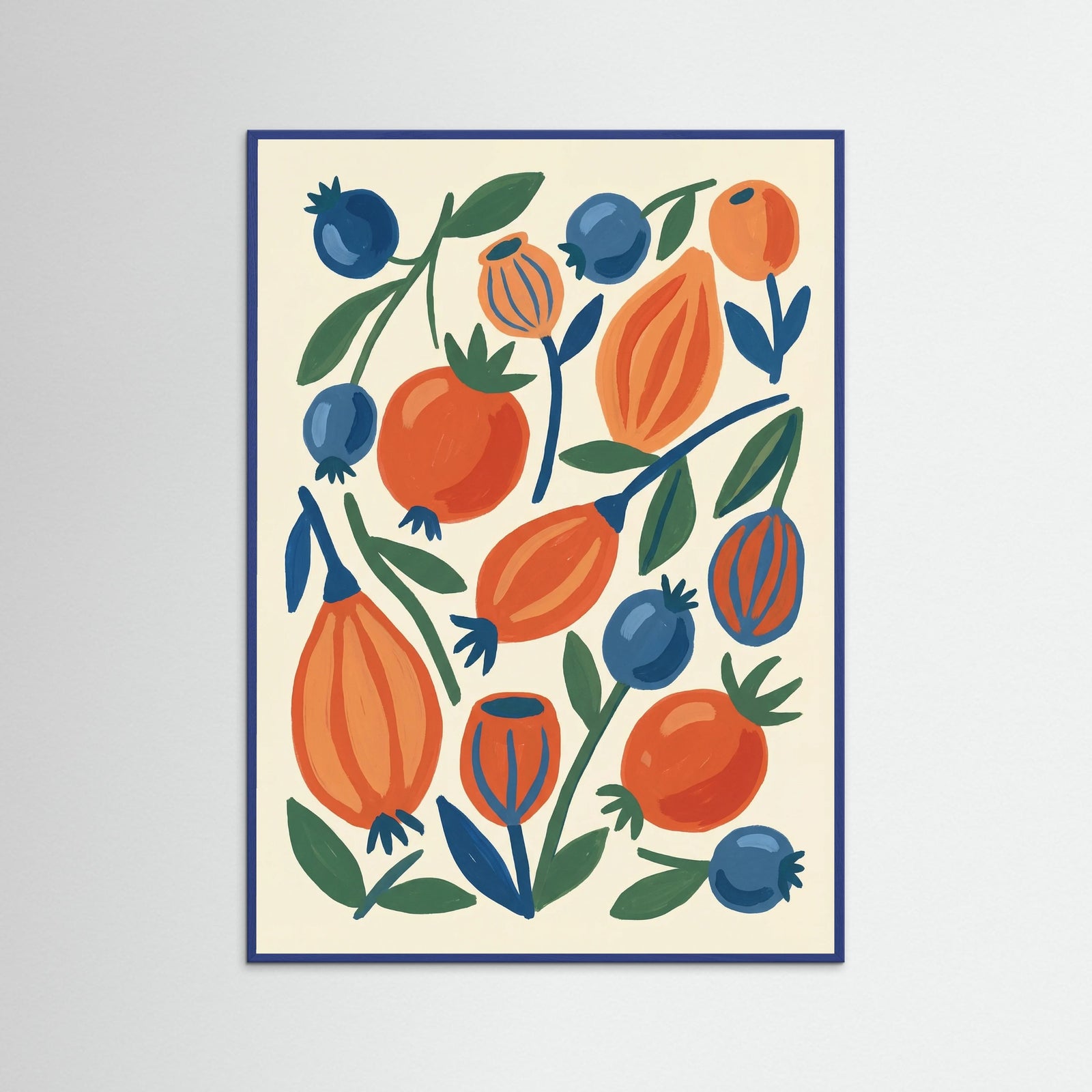 Blue Wood Crimson Bloom Rows