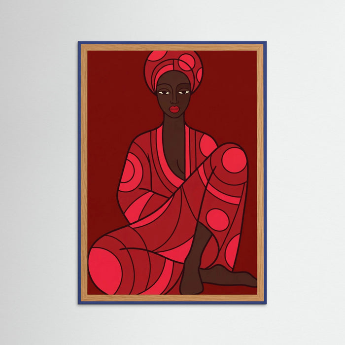 Blue Wood Crimson Contemplation