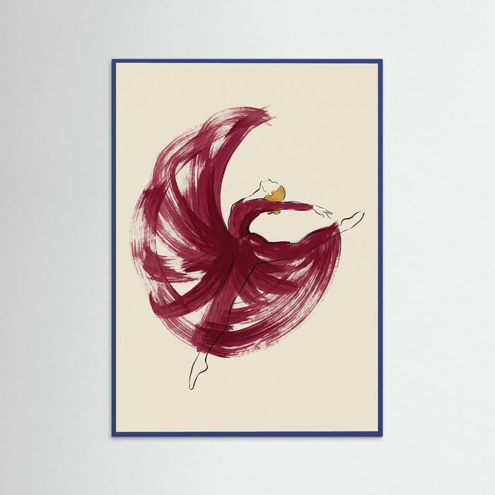 Blue Wood Crimson Swirl