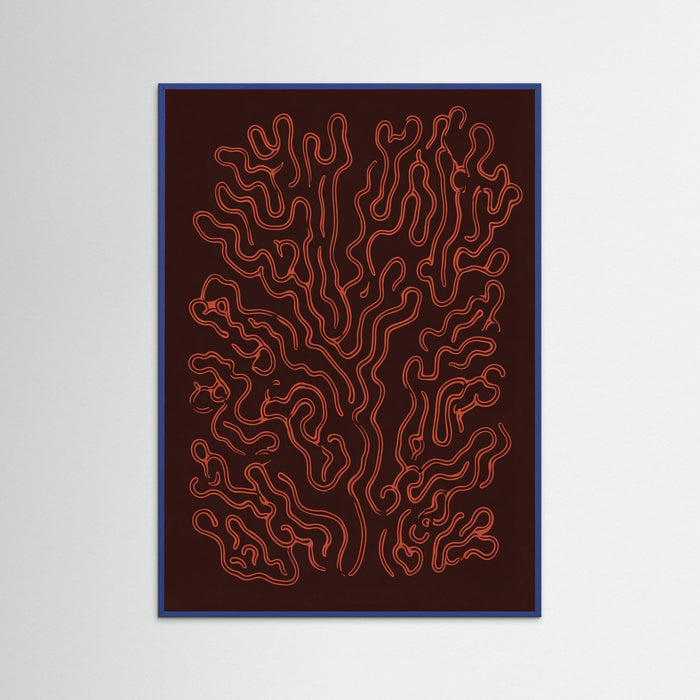 Blue Wood Crimson Veins