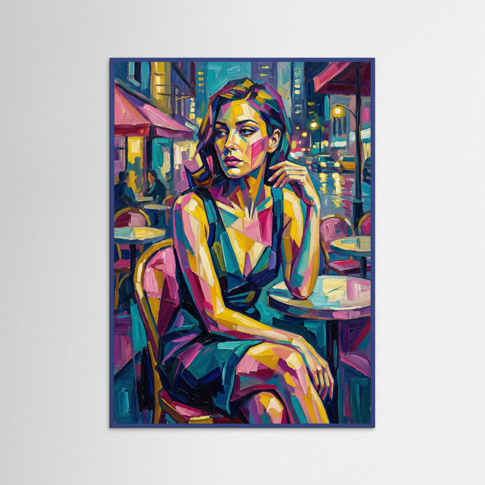 Blue Wood Cubist Portraiture