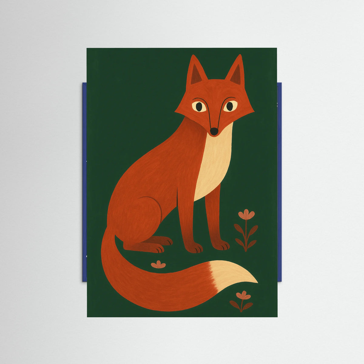 Blue Wood Curious Fox