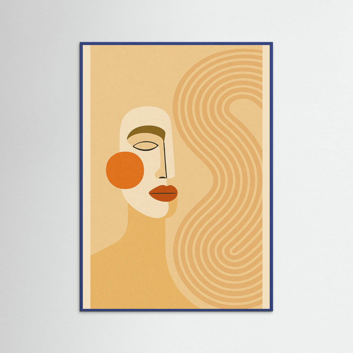 Blue Wood Curved Contours