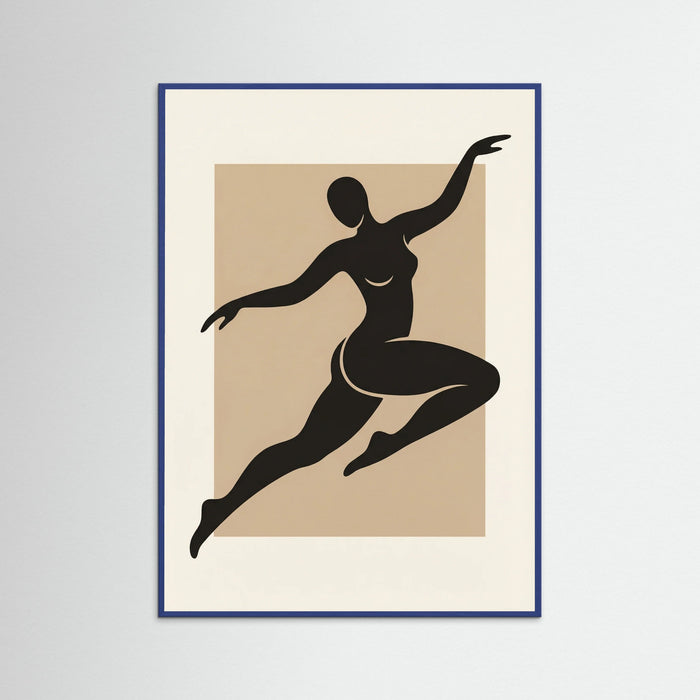 Blue Wood Curved Silhouette